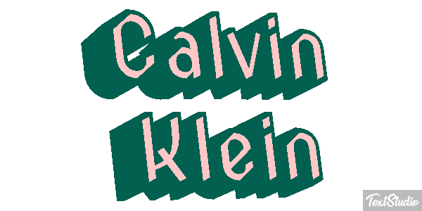 Calvin Klein Text effect