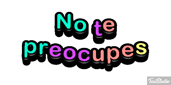 No Te Preocupes Text effect