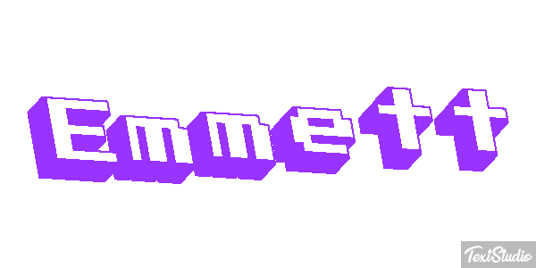 Emmett Tekst effect