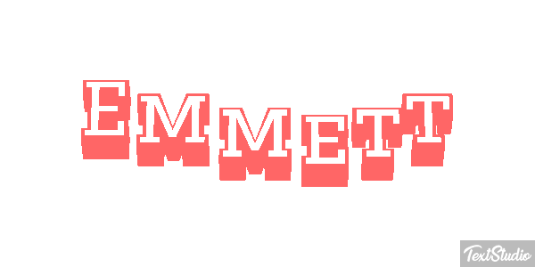 Emmett Tekst effect