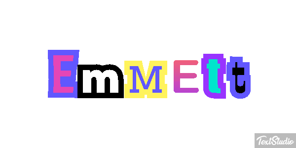 Emmett Tekst effect