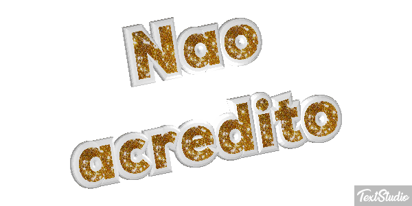 Não acredito Efeito do texto