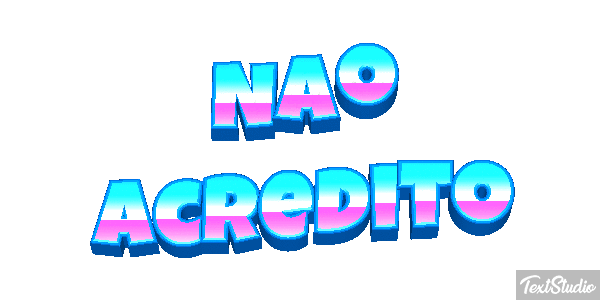 Não acredito Efeito do texto
