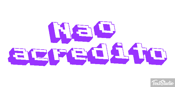 Não acredito Efeito do texto