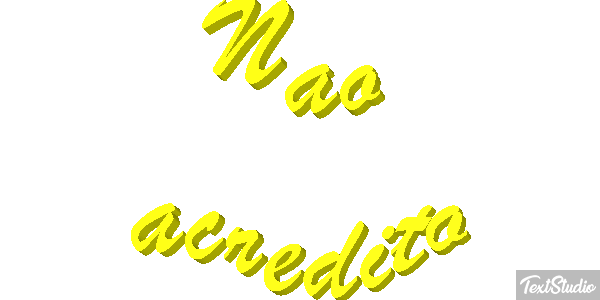Não acredito Efeito do texto