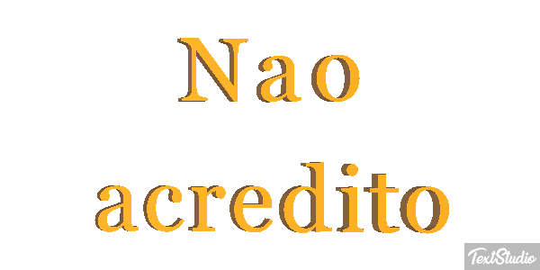 Não acredito Efeito do texto