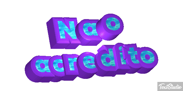 Não acredito Efeito do texto