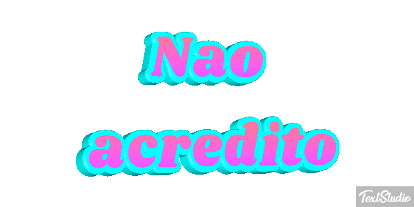 Não acredito Efeito do texto