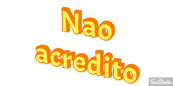 Não acredito Efeito do texto