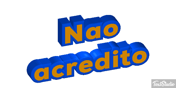 Não acredito Efeito do texto