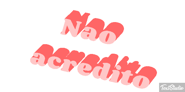 Não acredito Efeito do texto