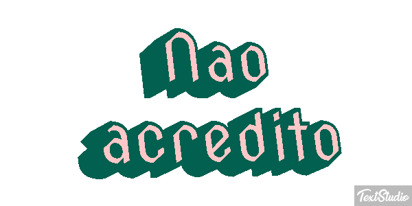 Não acredito Efeito do texto
