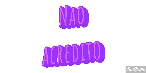 Não acredito Efeito do texto