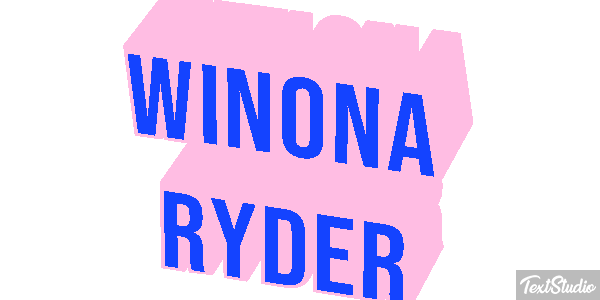 Winona Ryder Text effect