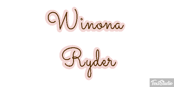 Winona Ryder Text effect