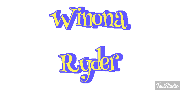 Winona Ryder Text effect
