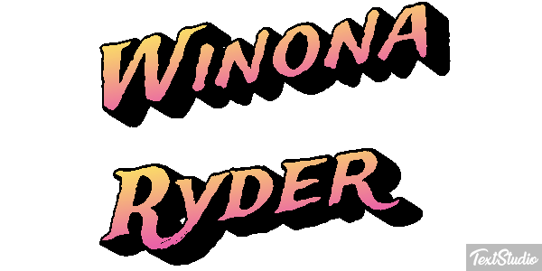 Winona Ryder Text effect