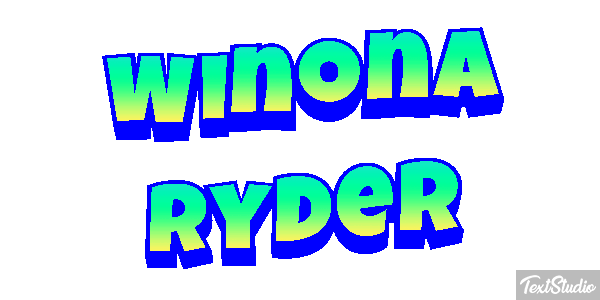 Winona Ryder Text effect