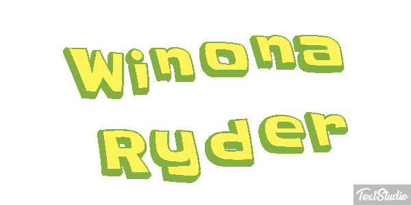 Winona Ryder Text effect