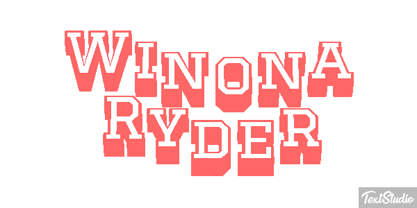 Winona Ryder Text effect