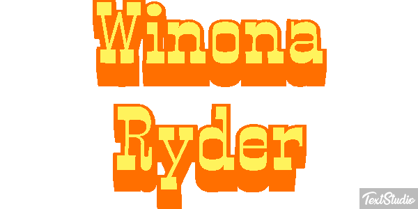Winona Ryder Text effect