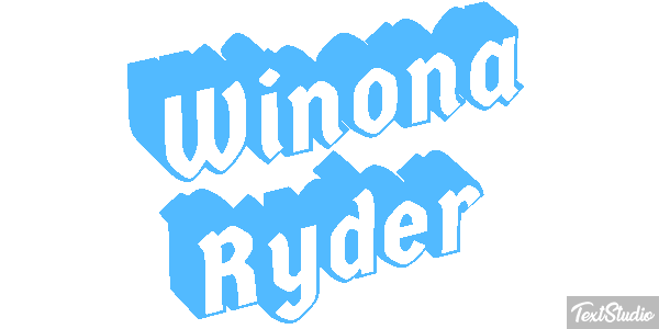 Winona Ryder Text effect