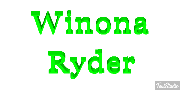 Winona Ryder Text effect