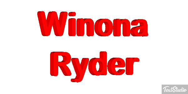 Winona Ryder Text effect