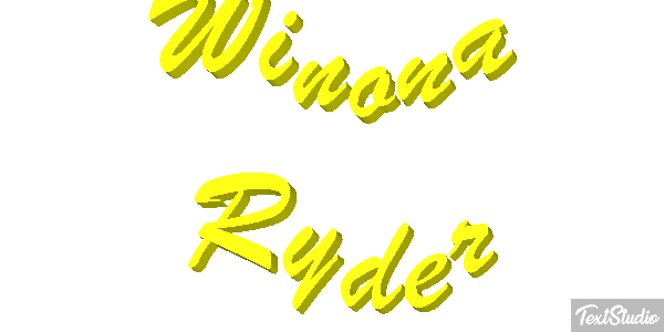 Winona Ryder Text effect