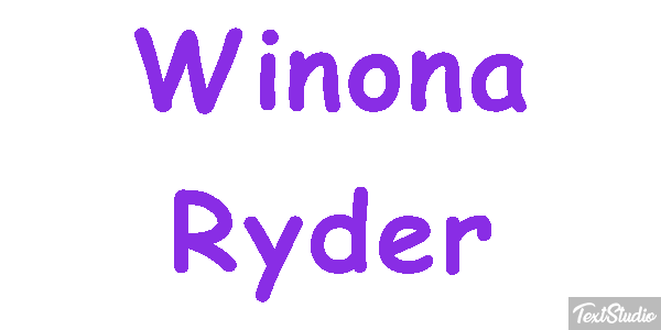 Winona Ryder Text effect
