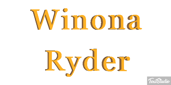Winona Ryder Text effect