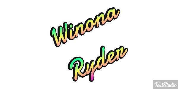 Winona Ryder Text effect