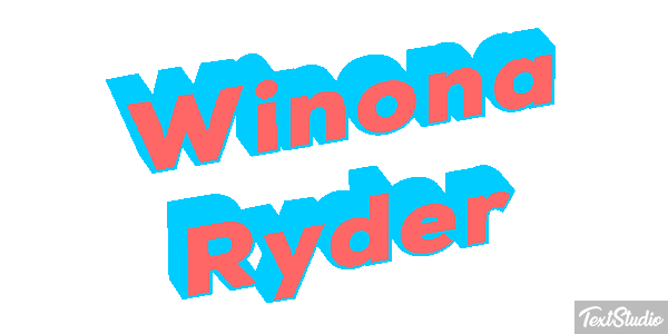 Winona Ryder Text effect