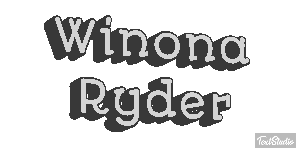 Winona Ryder Text effect