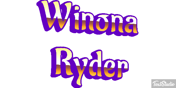 Winona Ryder Text effect