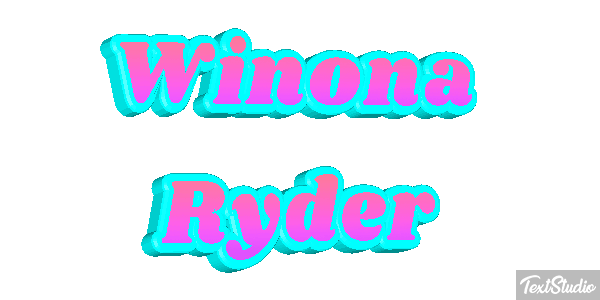 Winona Ryder Text effect