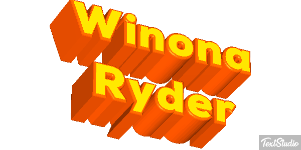 Winona Ryder Text effect