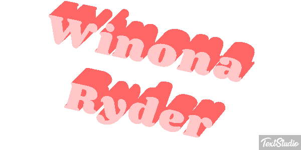 Winona Ryder Text effect