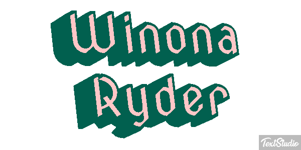 Winona Ryder Text effect