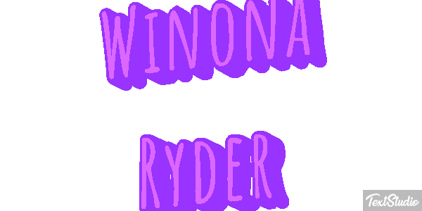 Winona Ryder Text effect