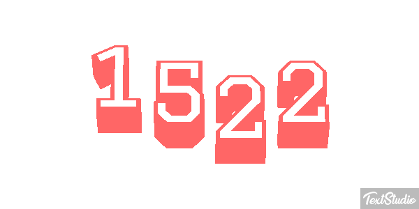 1522 Text effect