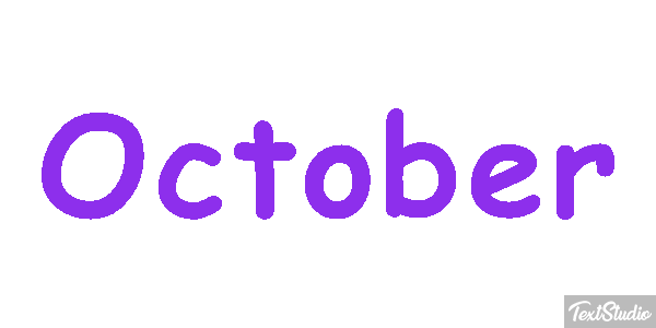 October Текстовый эффект