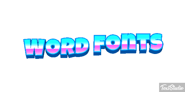 Word Fonts Effetto testo