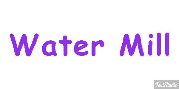 Water Mill Efekt tekstowy