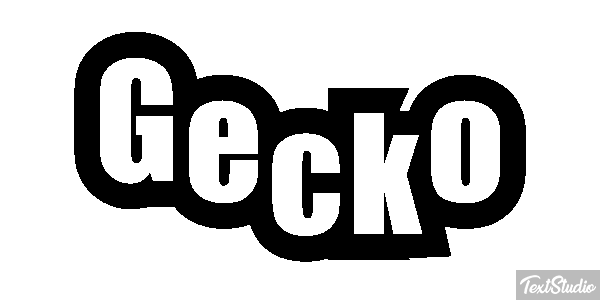 Gecko Текстовый эффект