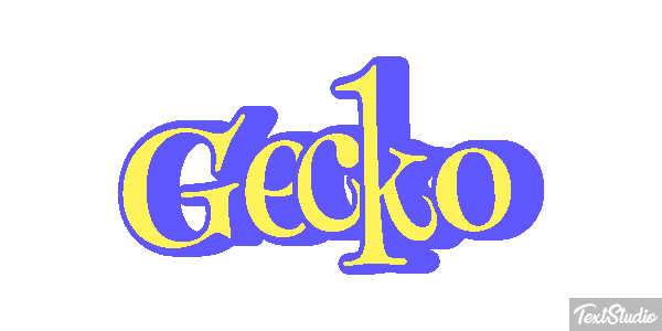 Gecko Текстовый эффект