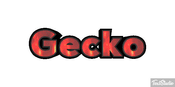 Gecko Текстовый эффект