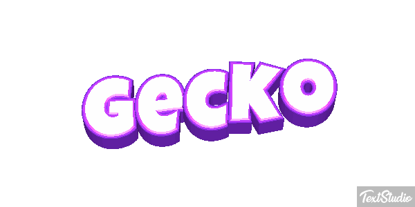 Gecko Текстовый эффект