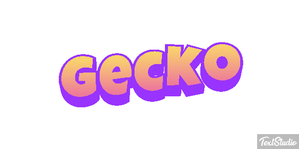 Gecko Текстовый эффект