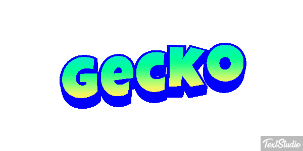 Gecko Текстовый эффект